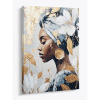 LEINWANDBILD 50x70 cm Frau gold Bild Wohnzimmer - Beige, Textil (50/70cm) - artissimo