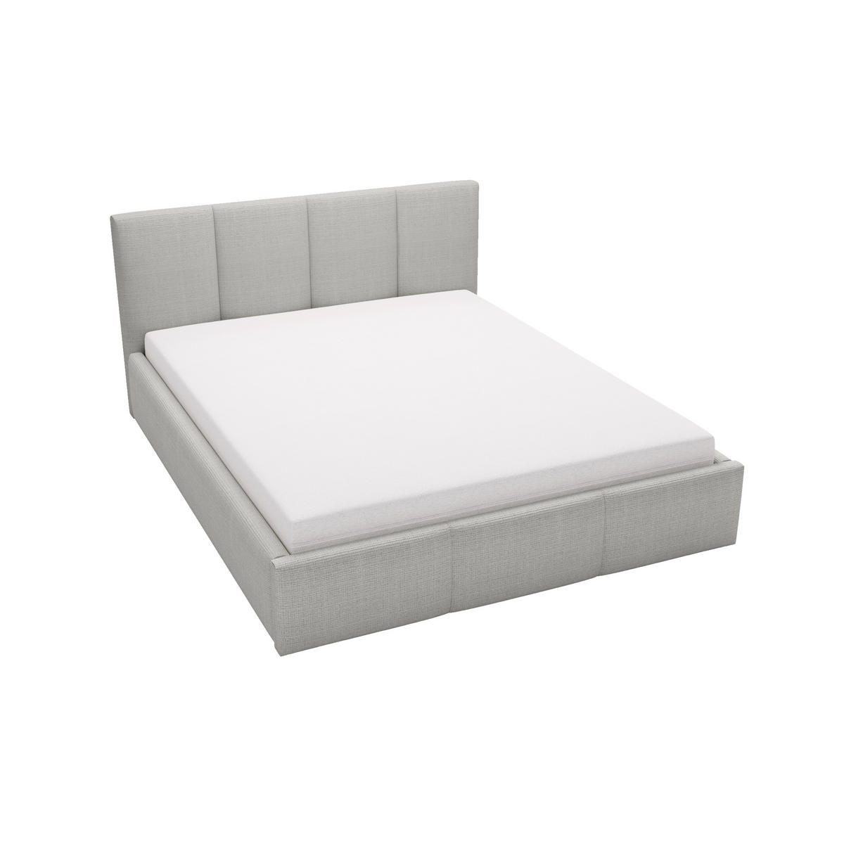 POLSTERBETT Celano Slim 140x200 cm, Grau - Grau, Textil (140/200cm) - Fedve