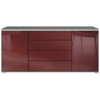 SIDEBOARD Faro Bordeaux Hochglanz - Bordeaux, Holzwerkstoff (166.5/75.5/35cm) - Vladon
