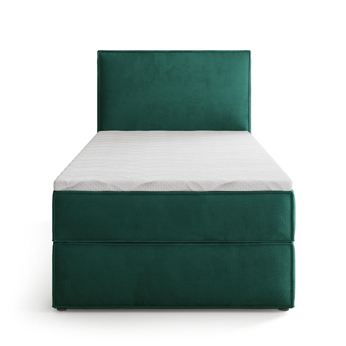 POSTEL Boxspring PELLIO 80x200 cm Lahvově zelená - lesní zelená, kompozitní dřevo/textil (80/200cm) - MASSENO