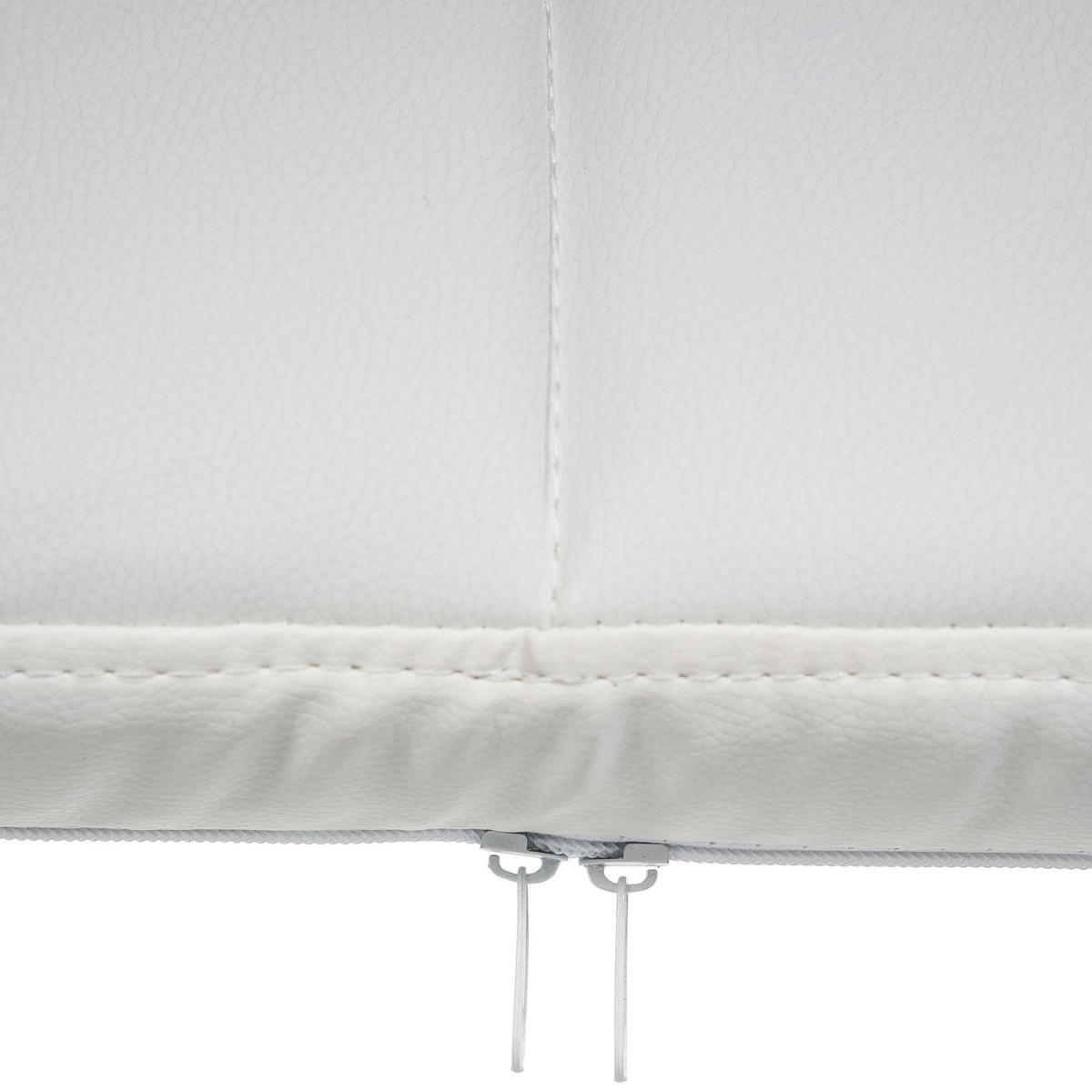ARMLEHNENSTUHL Lederlook Weiß - Weiß, Textil/Metall (59/84/58cm) - CLP