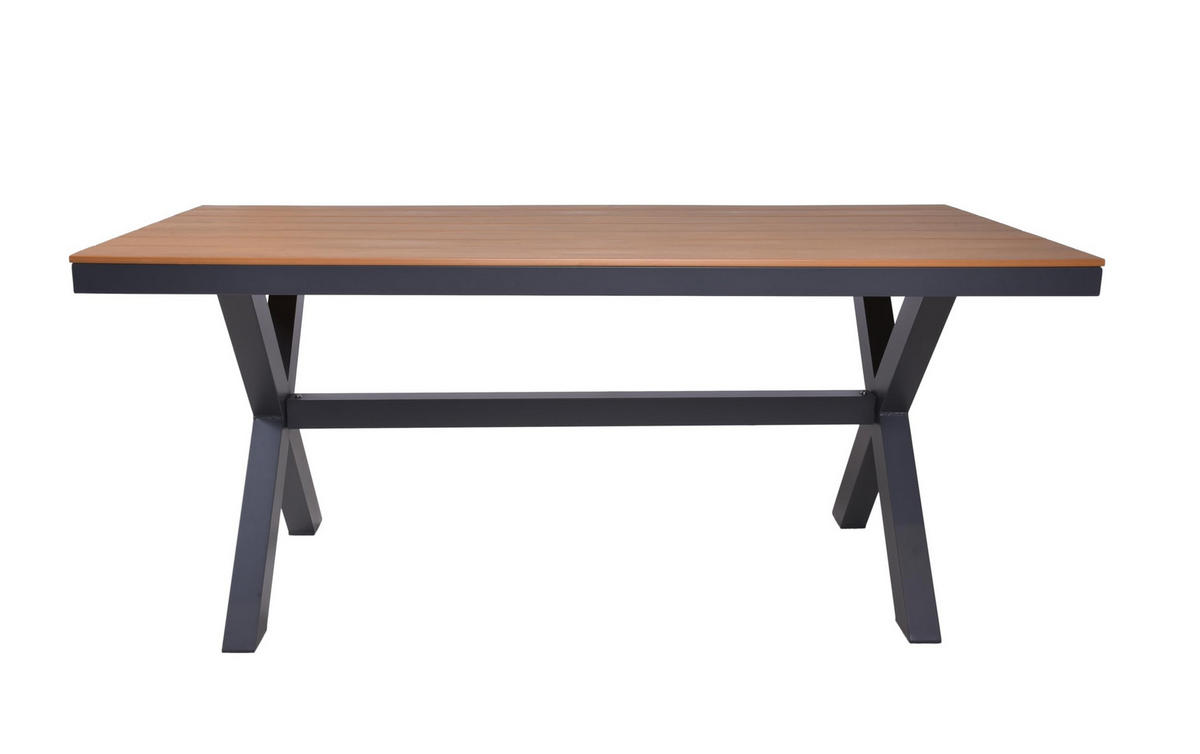 GARTENTISCH Kim Terrassentisch - Braun, Kunststoff (173/93.5/75cm) - DELUKE
