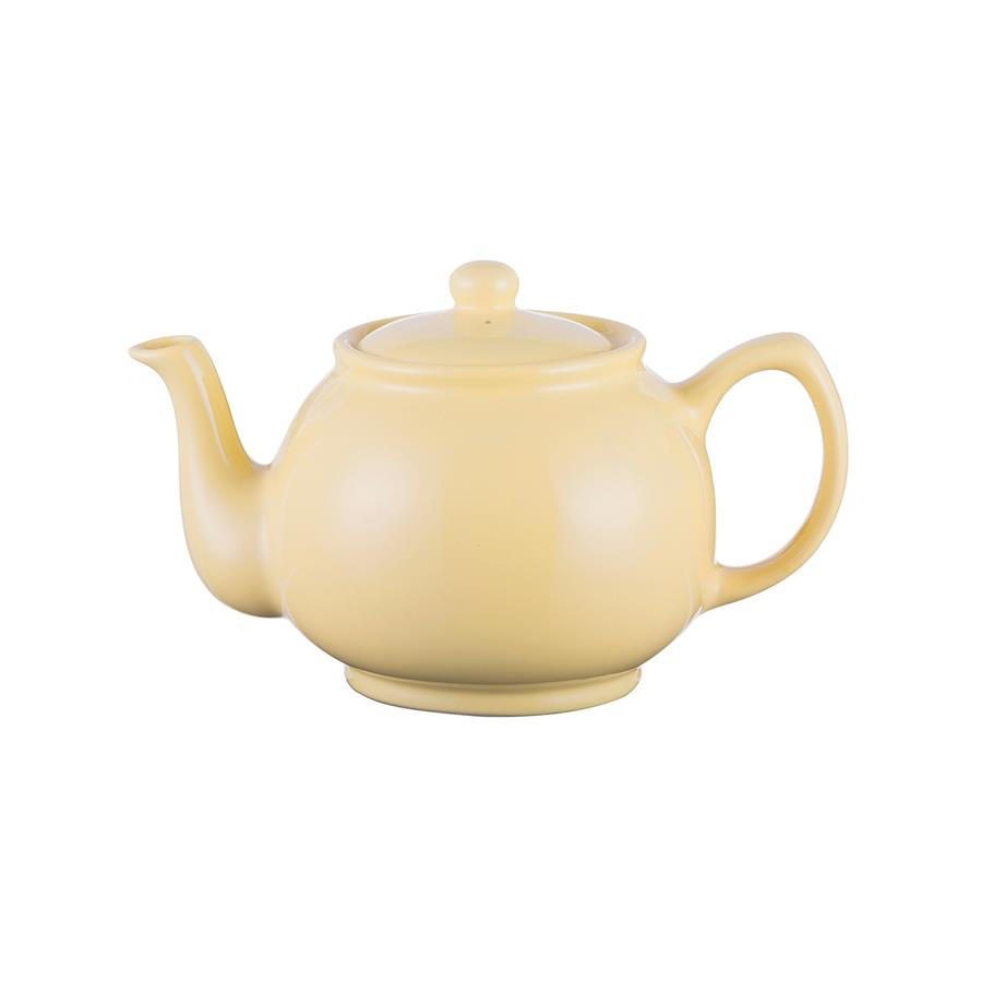 TEEKANNE 1100 ml Steingut pastell gelb, für 6 Tassen - Multicolor, Keramik (1.1L) - Price & Kensington