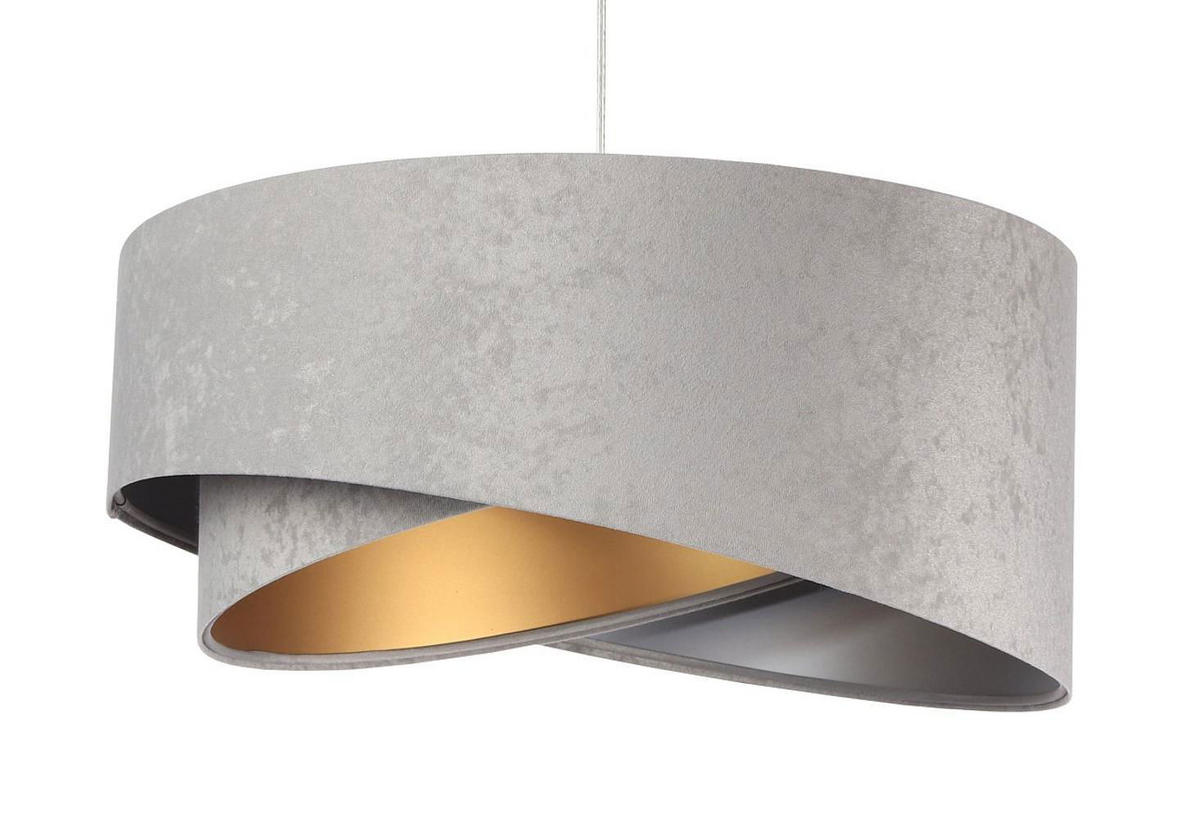 HÄNGELEUCHTE Grau 50/23 cm - Goldfarben, Kunststoff (50/1/23cm) - ONZENO
