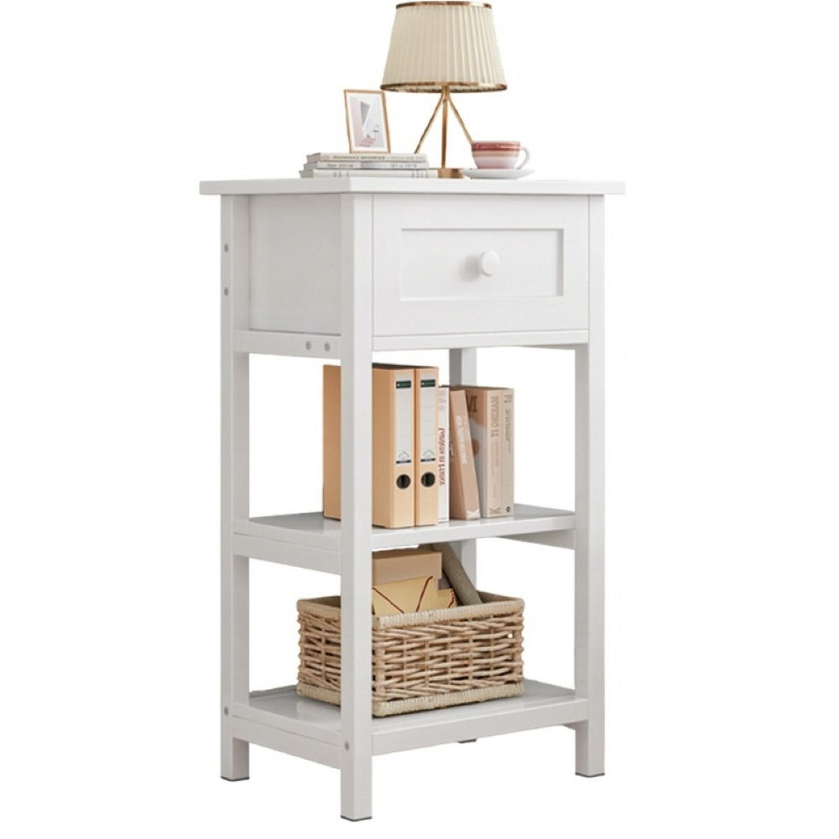 NACHTTISCH weiß 45/68/30 cm - Weiß, Holzwerkstoff (40/68/30cm)