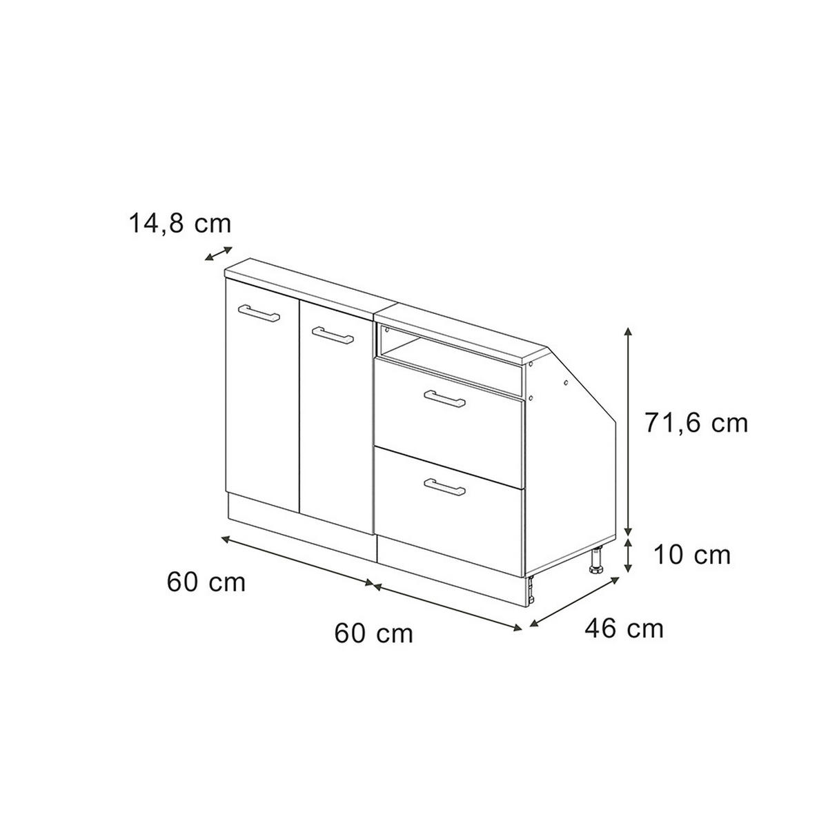 SADA SKŘÍNÍ PRO ŠIKMOU STŘECHU Rion Antracitově zlatý - antracitová, kompozitní dřevo (120/81.6/46cm) - Vicco