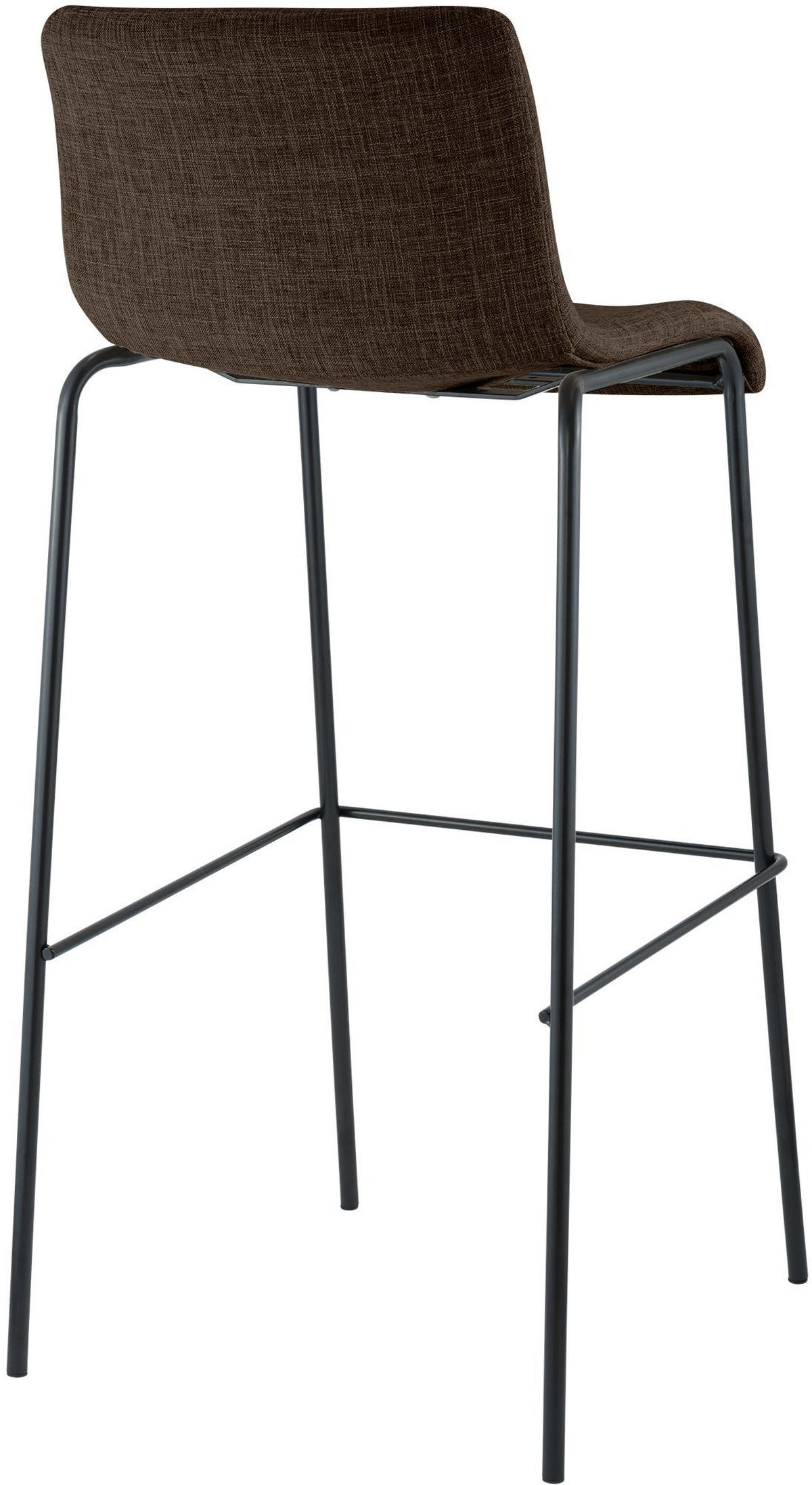 BARHOCKER 2 Stoff Braun - Schwarz/Braun, Textil/Metall (43/100/48cm) - CLP
