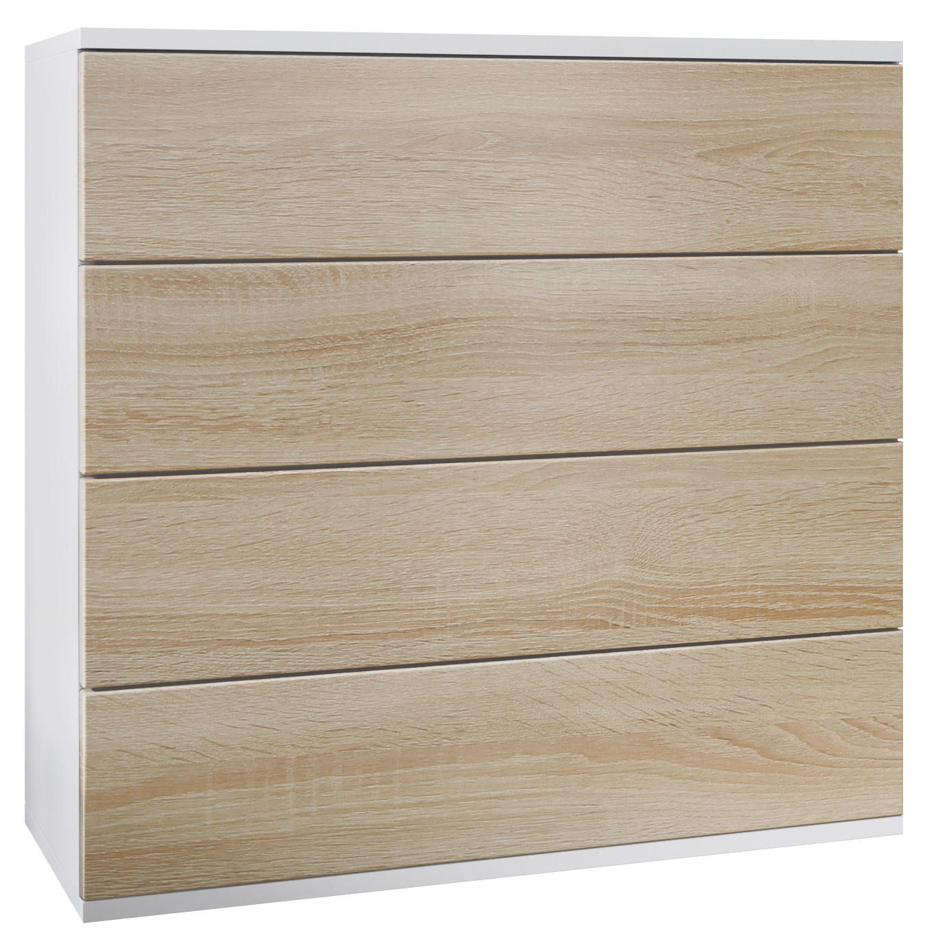 KOMMODE Pavos Eiche sägerau - Eiche San Remo, Holzwerkstoff (76/76/35cm) - Vladon