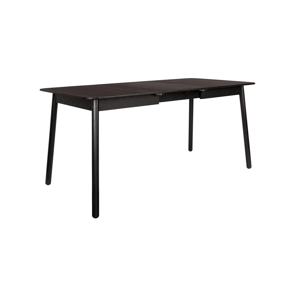 ESSTISCH Glimps Ausziehbarer 120/162x80 cm Schwarz - Schwarz, Holz (120/80/76cm) - Zuiver
