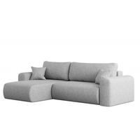 ECKSOFA Mit Schlaffunktion Und Bettkasten L-förmiges Sofa Capri Stoff Verita Links Grau - Grau, Holz (145/272cm) - Kaiser Möbel