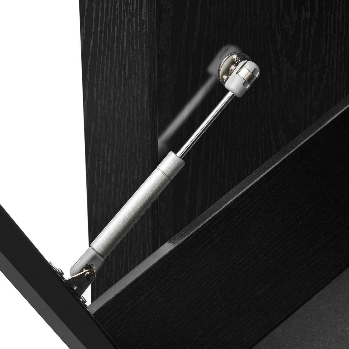 KÜCHENINSEL DE-41106 120/40-70/92 cm mit ausklappbarer Arbeitsplatte Schwarz - Schwarz, Holzwerkstoff (120/92/40cm) - ComfortXL