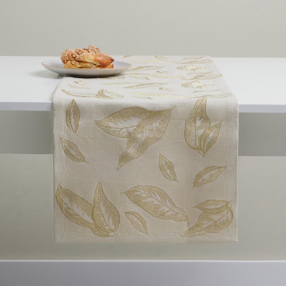 TISCHLÄUFER Frendonia - Beige, Textil (180/35/1cm) - home&you