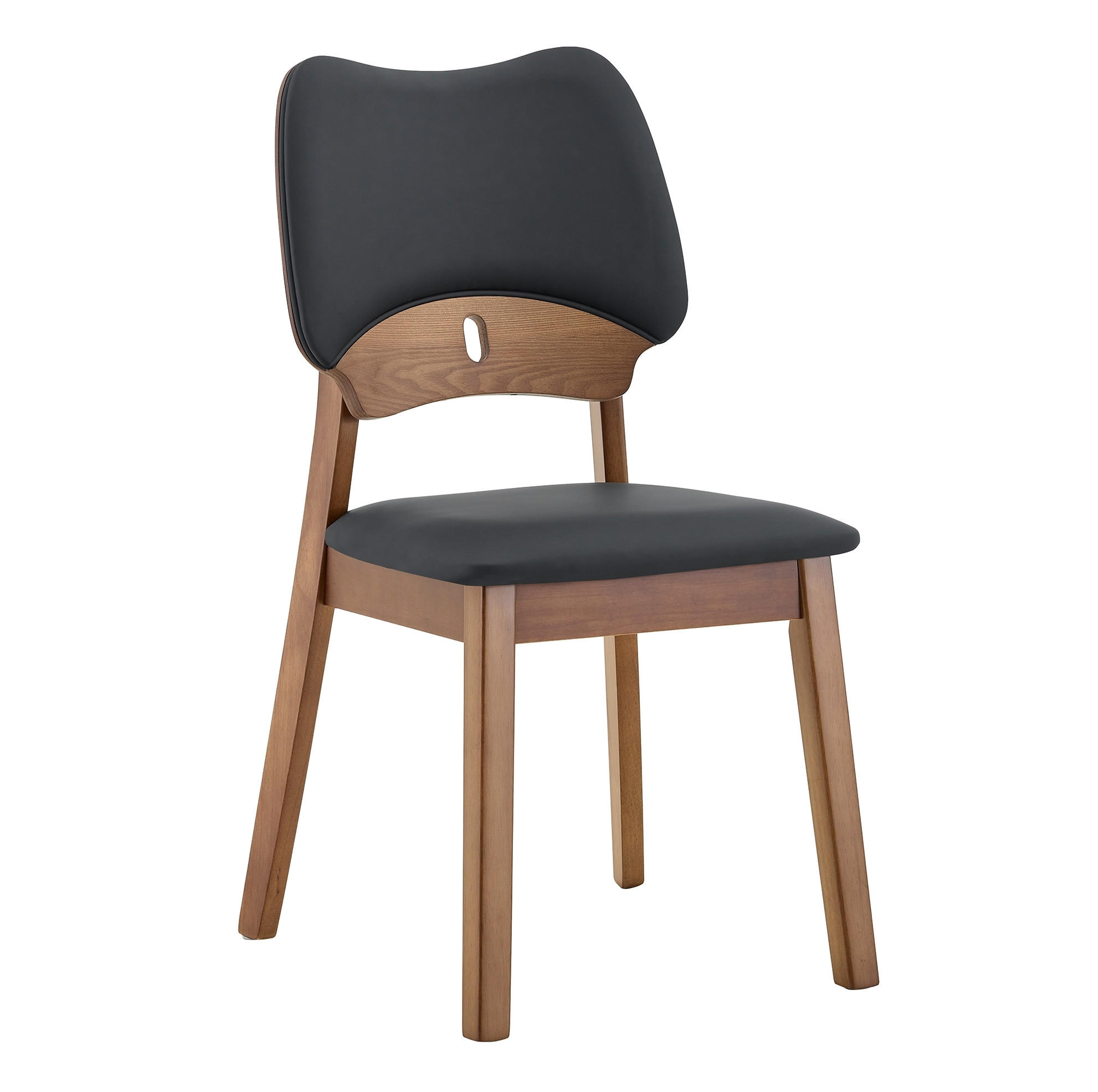 ESSZIMMERSTUHL 2er-Set mit Schmetterlingslehne Holz Schwarz - Schwarz, Holz (43/87.5/51cm) - Meubliv