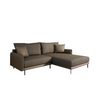 ECKSOFA Selva – modernes Design trifft auf höchsten Komfort, Mokka - Mokka, Holz (246/190cm) - Panda Möbel