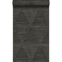 TAPETE verwitterte Metalldreiecke 53 cm x 10.05 m - Schwarz, Papier (53/1000cm) - Origin Wallcoverings
