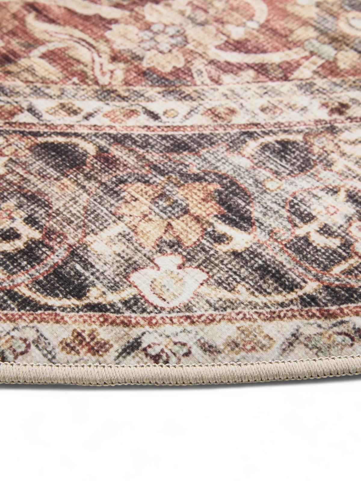 VINTAGE-TEPPICH George waschbar ø 120 cm rund - Multicolor, Kunststoff (120/120cm) - benuta