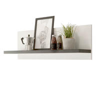 KÜCHENREGAL weiß Pinie, anthrazit Landhaus, Küche Wandregal 90 x 30 cm - Anthrazit/Weiß, Holzwerkstoff (90/30/22cm) - Furn.Design