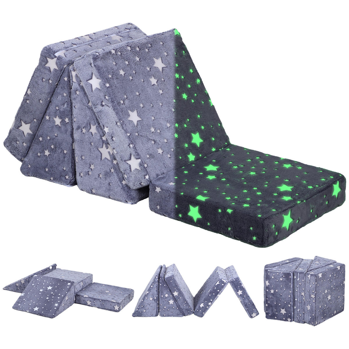 KINDERSOFA-SET - Grau, Textil (48/27.5/50cm) - AIYAPLAY