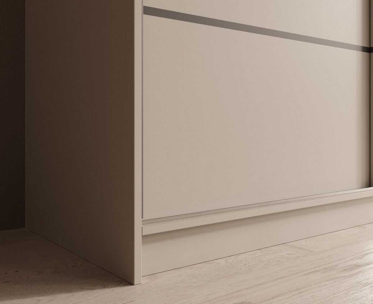 SCHIEBETÜRENSCHRANK Tivora 250 – Kaschmir - Kaschmir, Holzwerkstoff (250/215/58cm) - Möblo