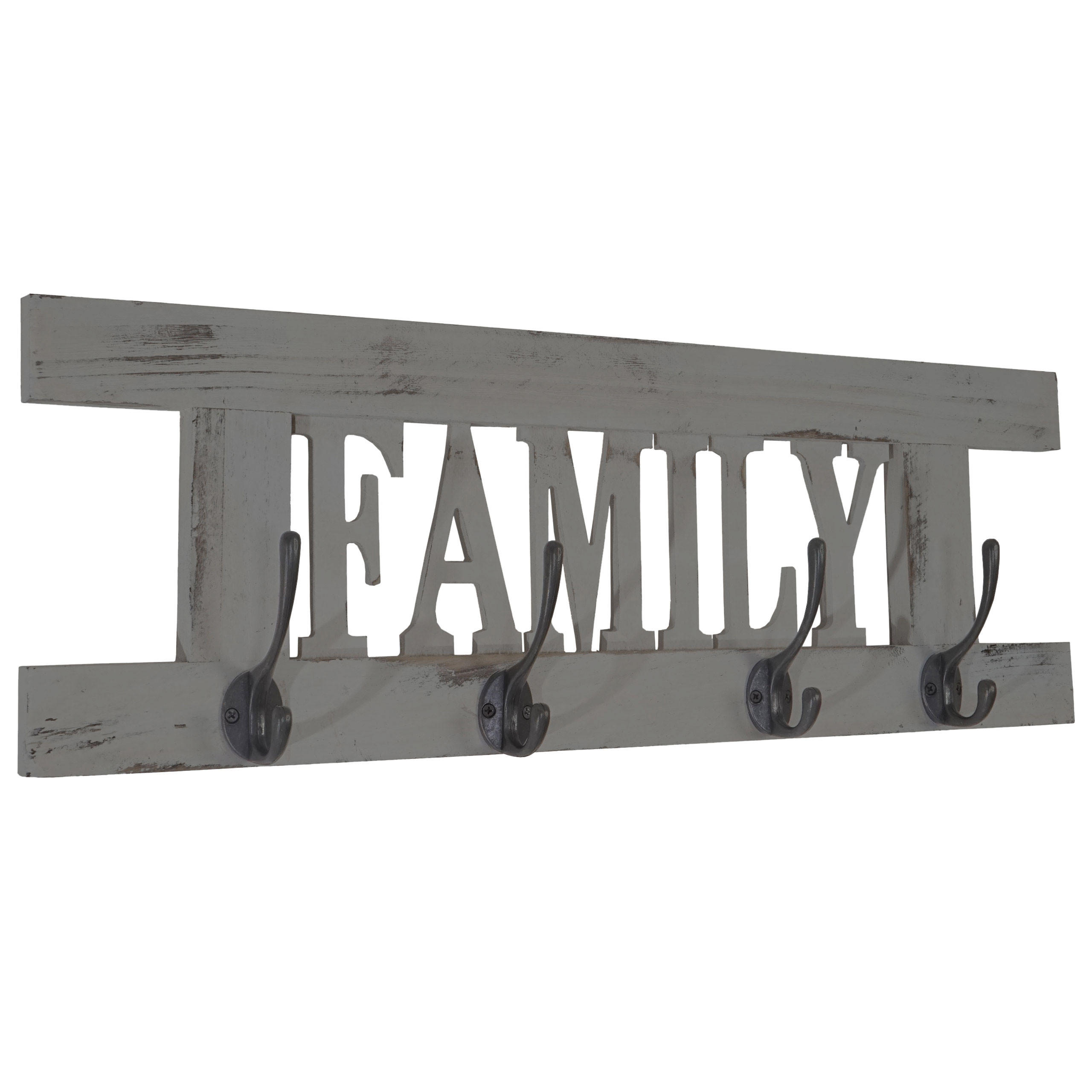 WANDGARDEROBE FAMILY SHABBY-LOOK Grau - Grau, Holz (60/21/2cm) - MCW