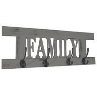 WANDGARDEROBE FAMILY SHABBY-LOOK Grau - Grau, Holz (60/21/2cm) - MCW