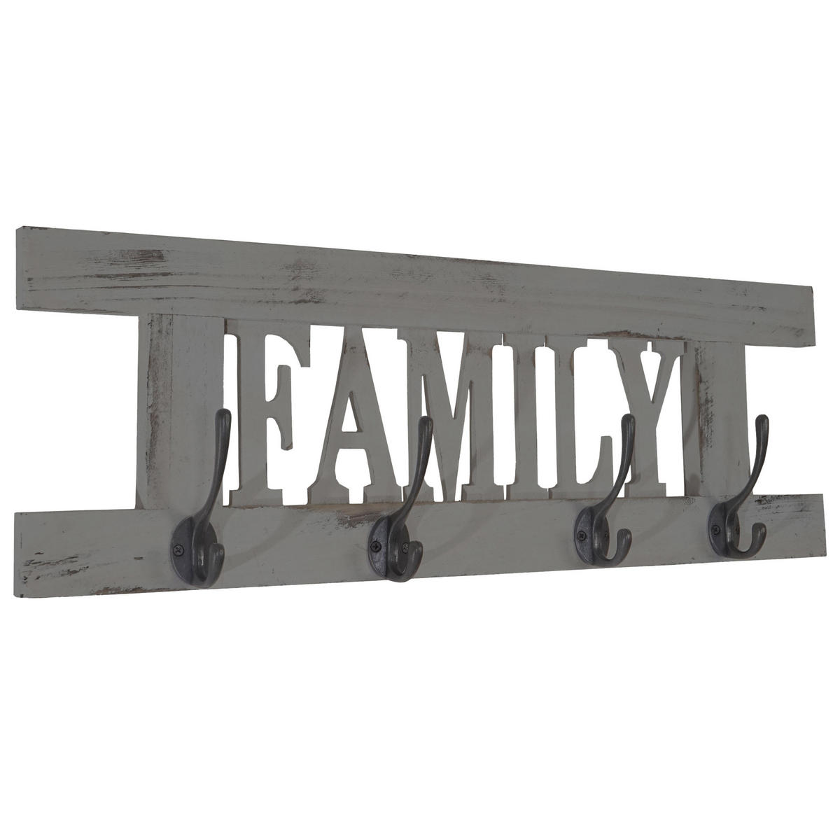 WANDGARDEROBE FAMILY SHABBY-LOOK Grau - Grau, Holz (60/21/2cm) - MCW