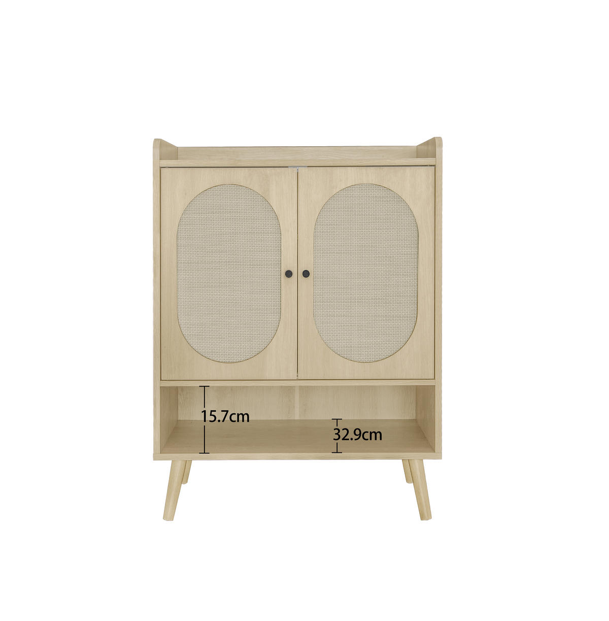 SCHUHSCHKRANK Braun 68/35/90 cm - Hellbraun, Holzwerkstoff (35/90/68cm) - Urban Meuble