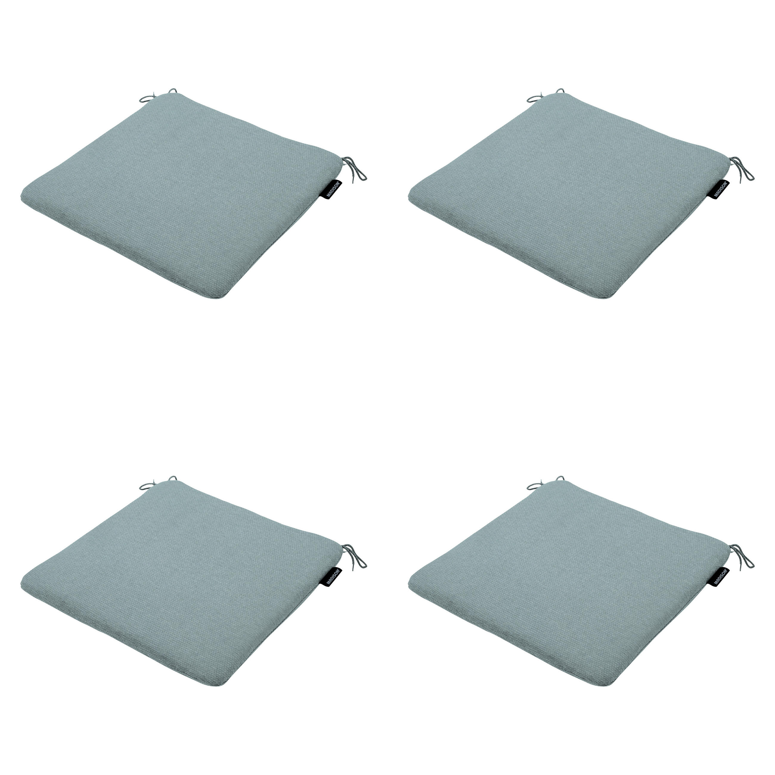 SITZKISSEN Eco-line - Blau - 40/40/4,5 cm - 4er-Set - Blau, Textil (40/4/40cm) - Madison