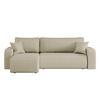 ECKSOFA L-FORM Schlaffunktion Und Bettkasten Eckcouch MILANO L Stoff Quelle Beige Rechts - Beige, Holz/Textil (244/142cm) - Kaiser Möbel