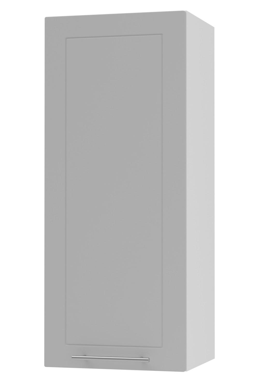 KÜCHENHÄNGESCHRANK Kvantum W4/40 Dust Grey Matt / Weiß Matt 40 / 32,5 / 96cm - Weiß/Grau, Holz/Holzwerkstoff (40/96/32.5cm) - Feldmann-Wohnen