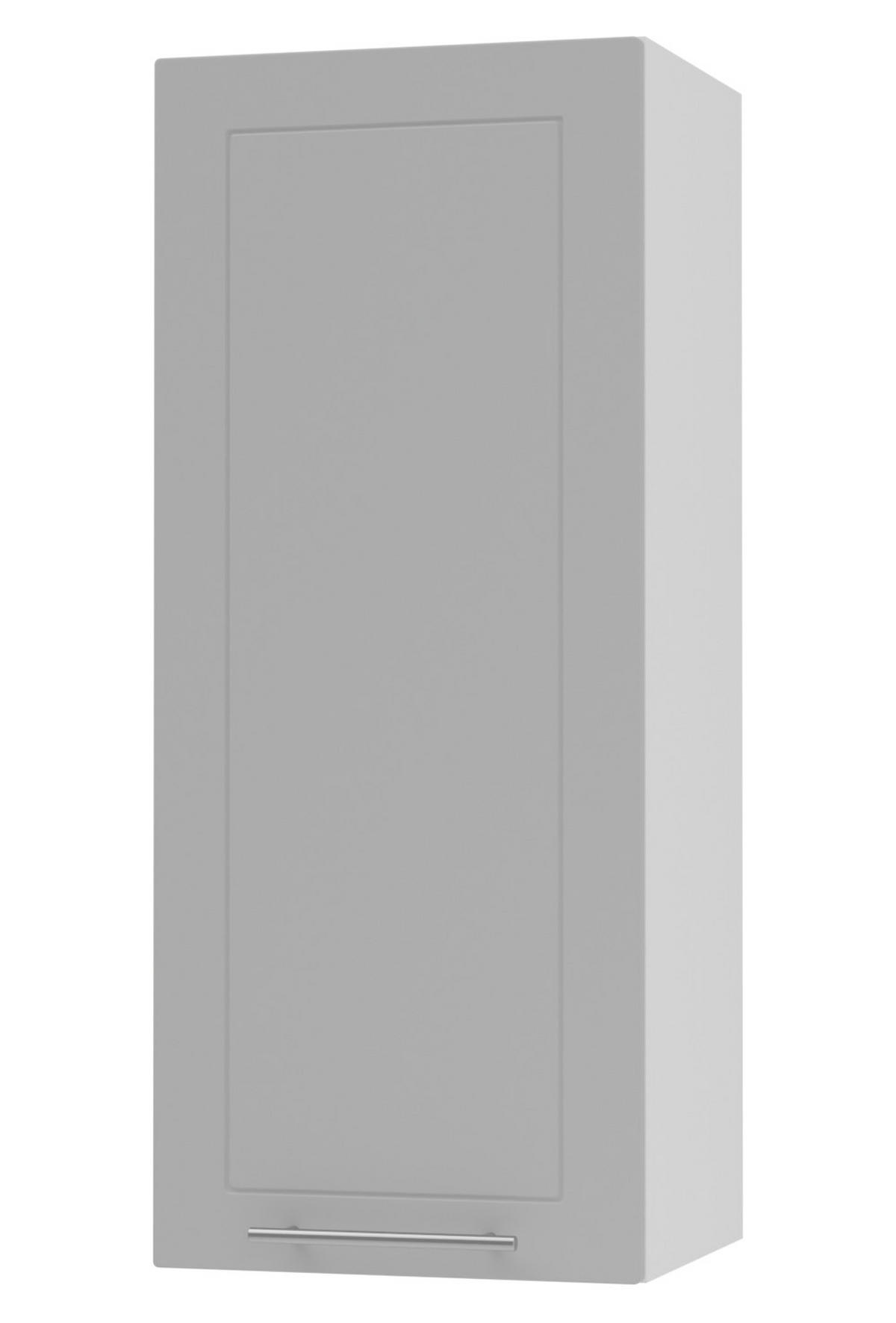 KÜCHENHÄNGESCHRANK Kvantum W4/40 Dust Grey Matt / Weiß Matt 40 / 32,5 / 96cm - Weiß/Grau, Holz/Holzwerkstoff (40/96/32.5cm) - Feldmann-Wohnen
