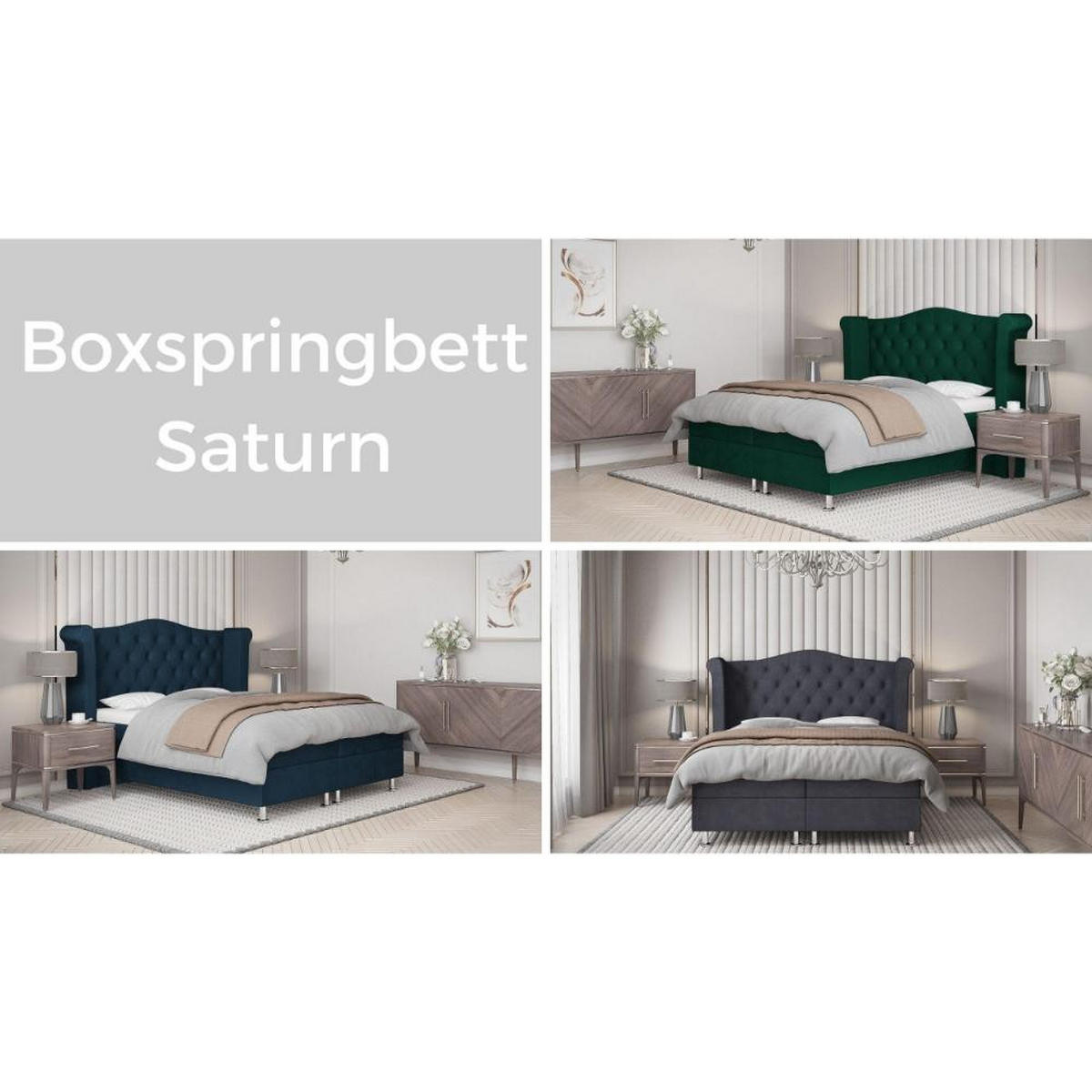 BOXBETT Saturn Bonellfederkern inkl. 7-Zonen Topper T-30 - BOXBETT mit Bettkasten, mit Lieferung - Schwarz, Holz/Holzwerkstoff (200/200cm) - Best For Home