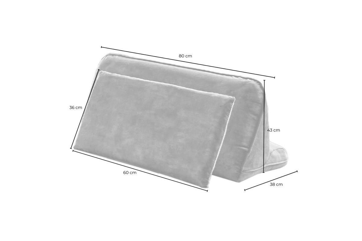 RÜCKENKISSEN WIOLO Cremeweiß Velvet - Creme, Textil (80/46cm) - KAWOLA