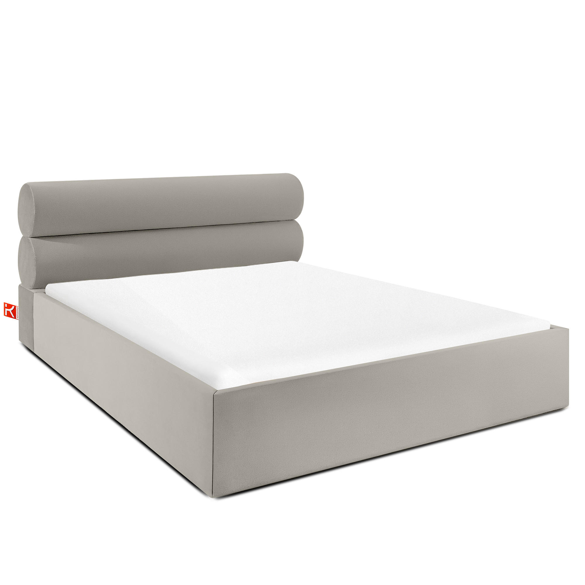 POLSTERBETT LUNEO - Creme/Schwarz, Holz/Holzwerkstoff (162/204cm) - KONSIMO®