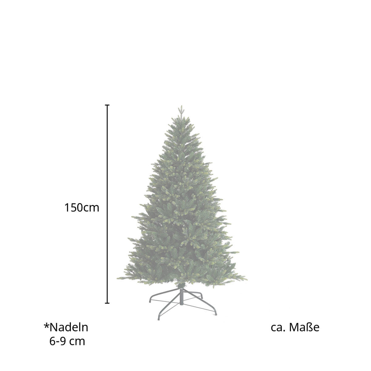 WEIHNACHTSBAUM künstlich - Grün, Kunststoff (150cm) - SVITA
