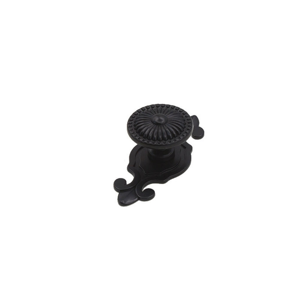 SCHRANKKNOPF Schwarz 1er-Set - Schwarz, Metall (0.32/0.32/3.2cm)