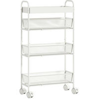 KÜCHENWAGEN mit 3 Körben 43,2 x 19 x 80 cm Metall Weiß - Weiß, Metall (19/80/43.2cm) - Beauniv