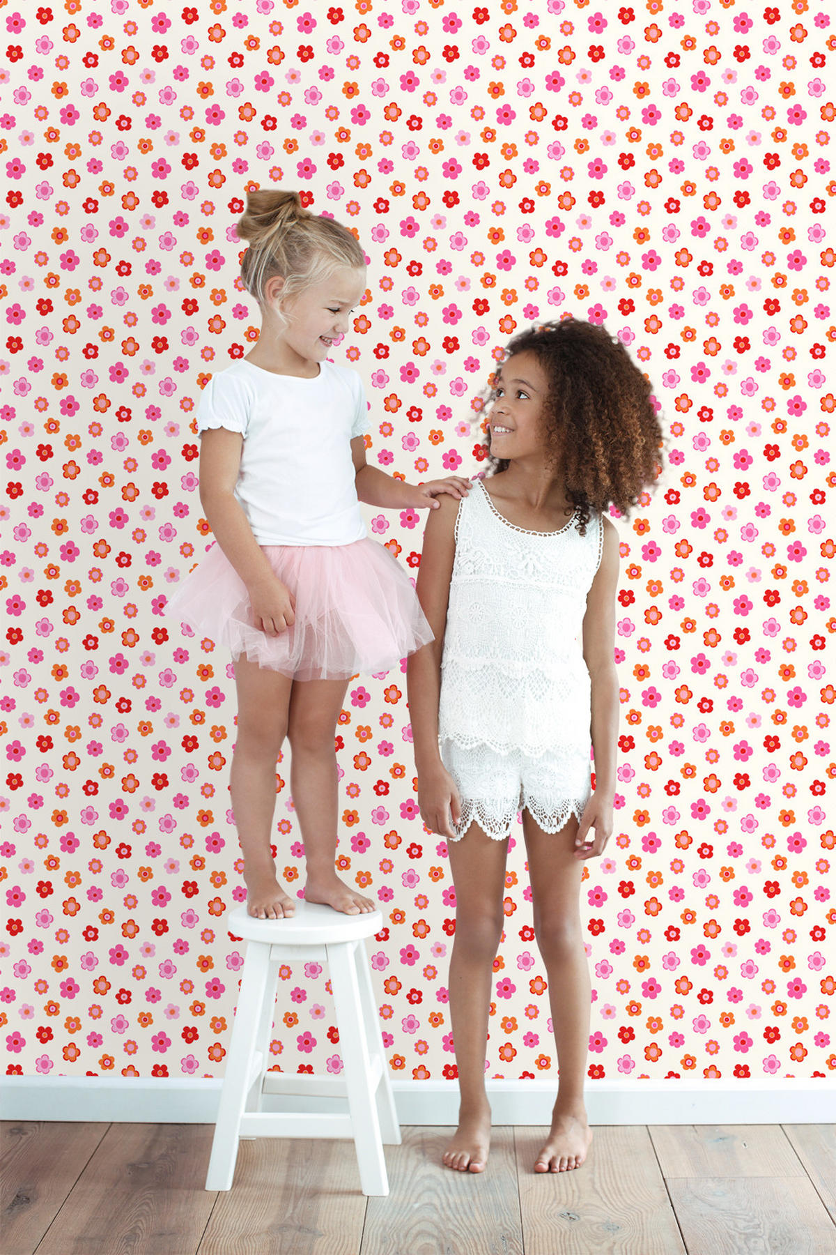TAPETE Blumenmuster 53 cm x 10.05 m - Pink, Papier (53/0.1cm) - ESTAhome