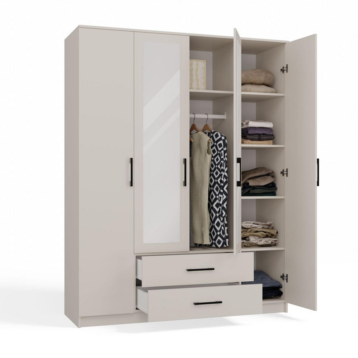 SKRIŇA NA OBLECENIE - kašmírová, kompozitné drevo (160/205/52cm) - RAUMHIRSCH FURNITURE