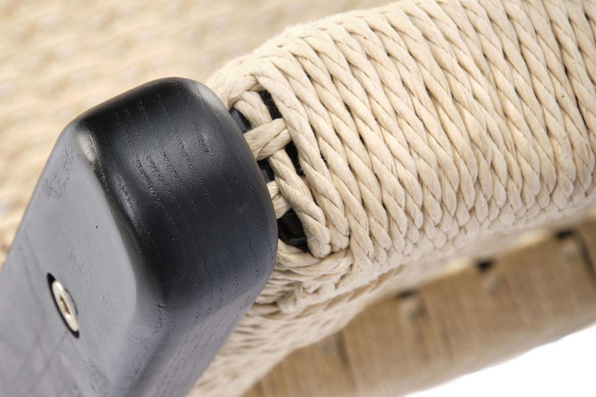 GARTENSESSEL CALLIPTE Boho, beige/schwarz - Beige/Schwarz, Holz (74/84/65cm) - KONSIMO®