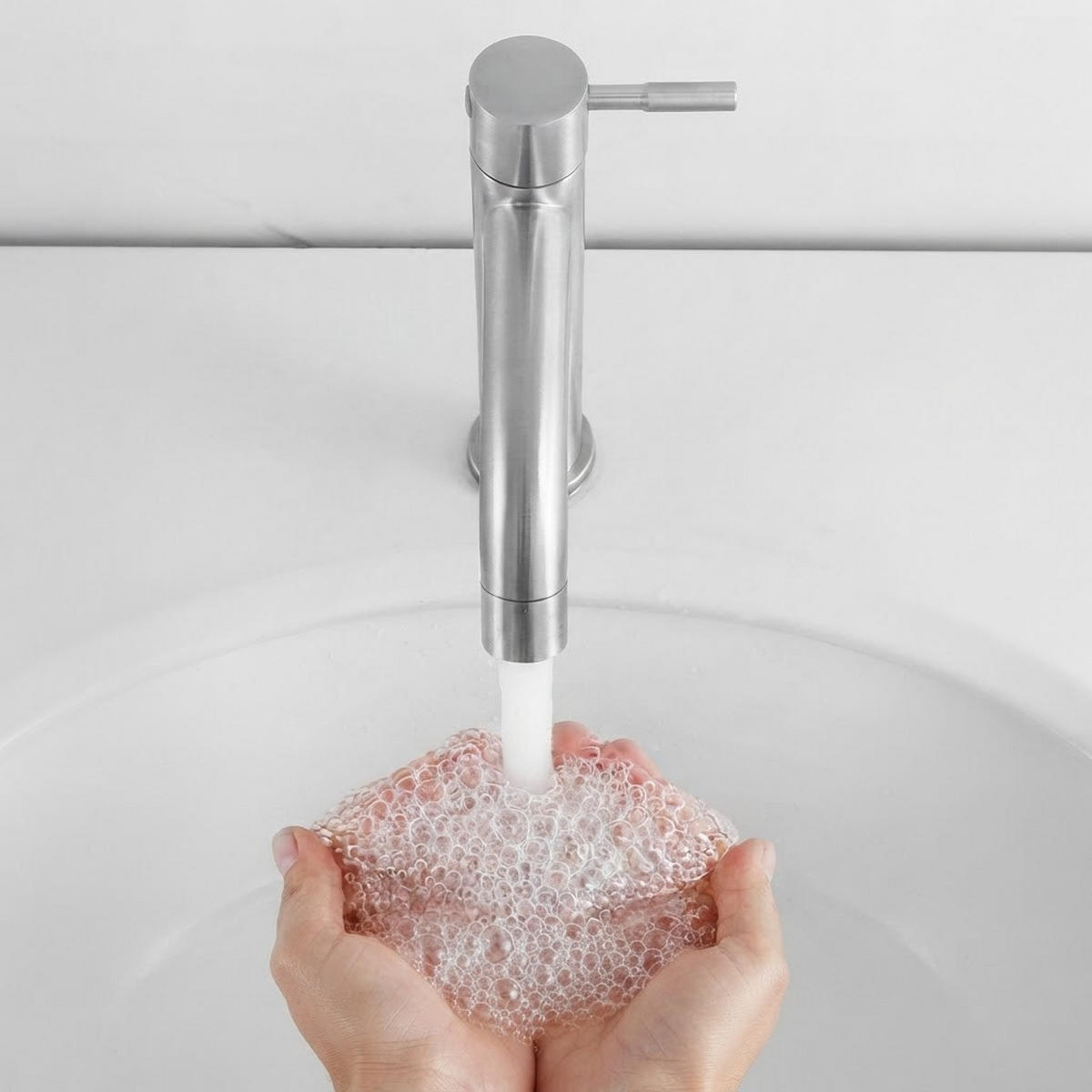 BADEZIMMERARMATUR, 30 x 14 cm, silber - Silberfarben, Metall (38/5/18cm) - Vallsero