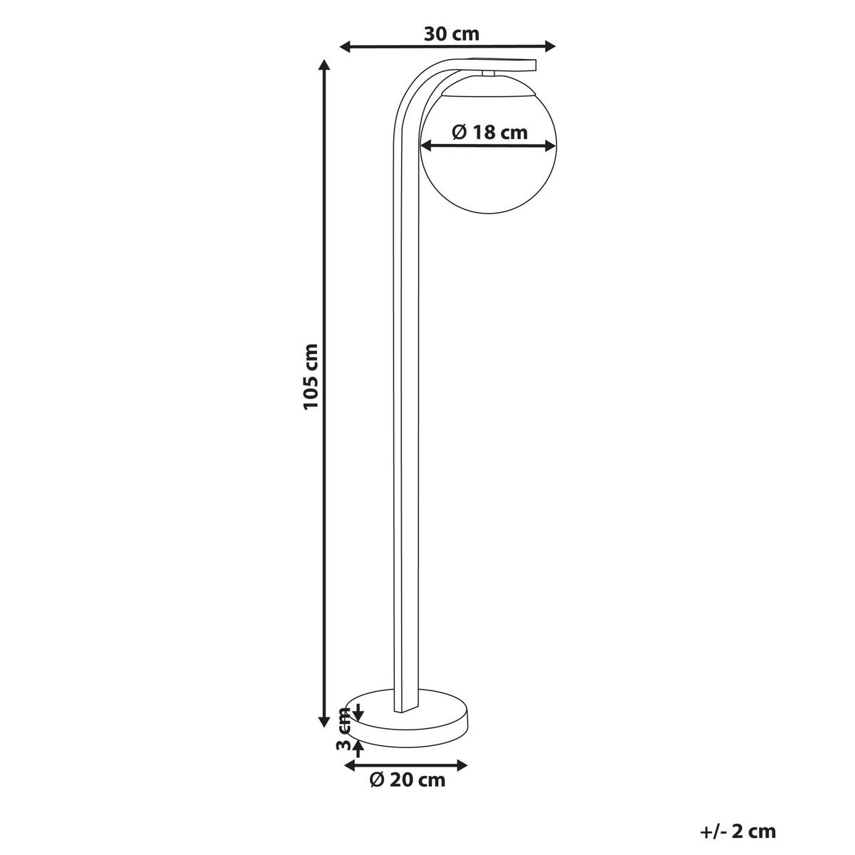 POLLERLEUCHTE Schwarz Kulsi - Schwarz, Metall (20/30/105cm) - Beliani
