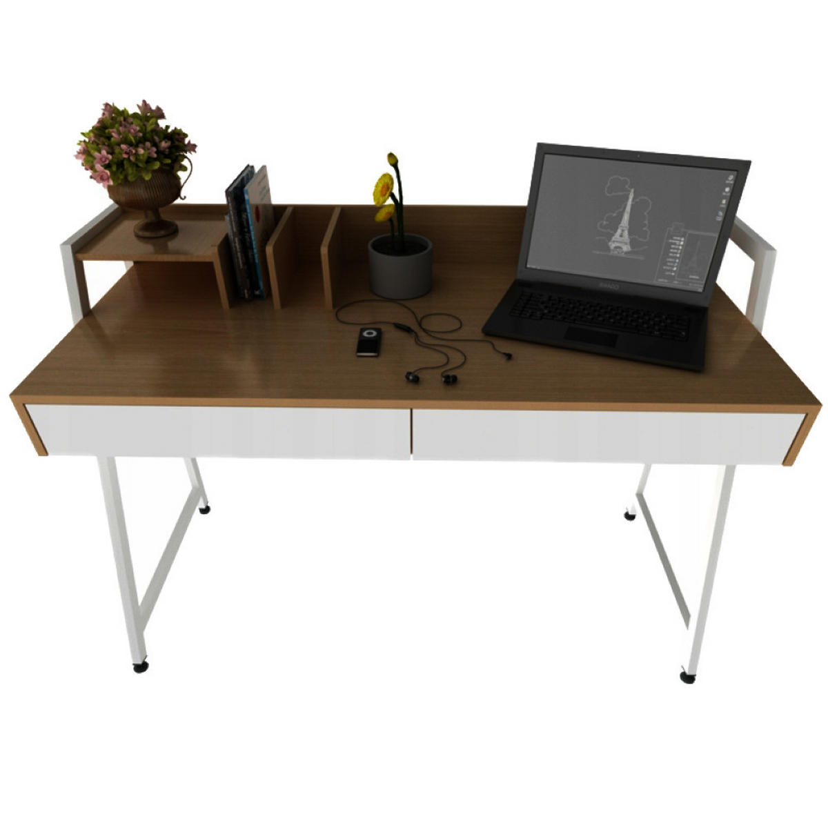 SCHREIBTISCH, braun 100/40/75 cm - Braun, Holzwerkstoff (100/40/75cm) - Rebiko