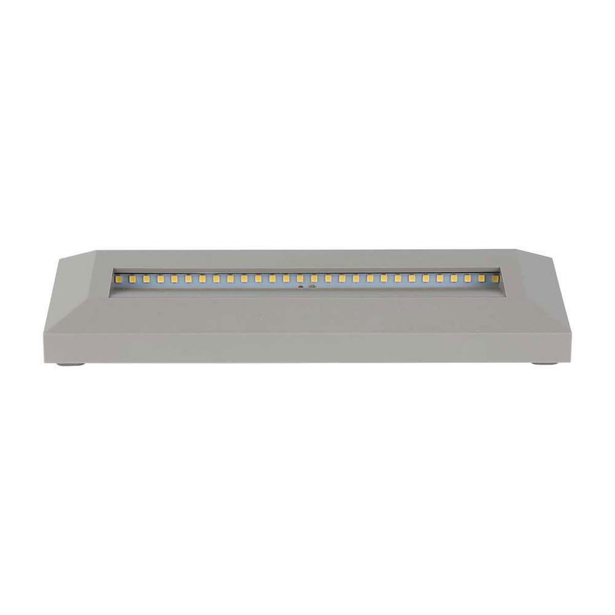 LED AUSSENLEUCHTE Hauswand Grau rechteckig - Grau, Kunststoff (23/2.8/8cm)