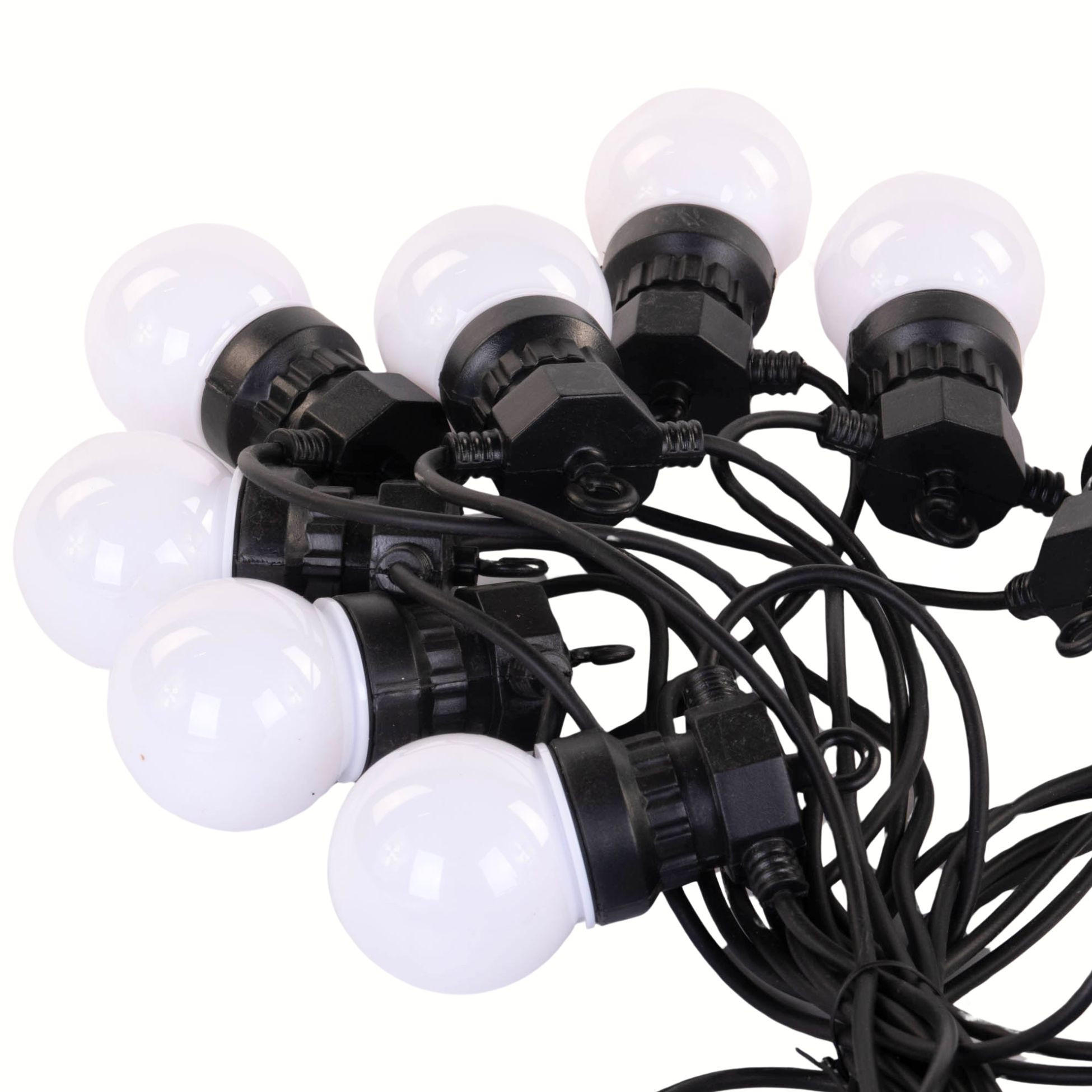 LED-LICHTERKETTE 10 Lichter - Schwarz, Kunststoff (950cm)