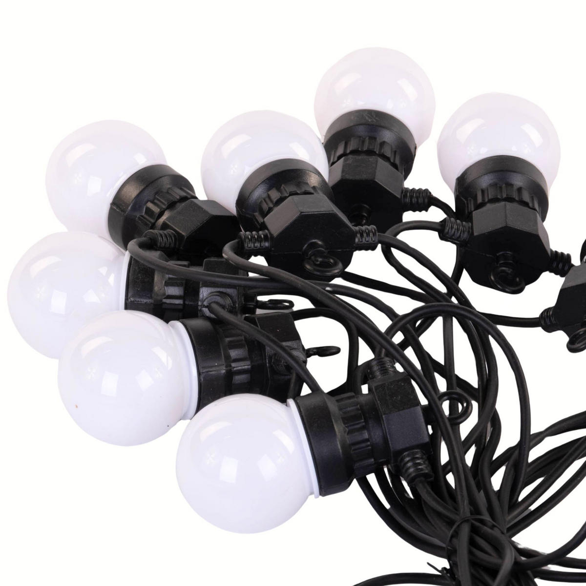 LED-LICHTERKETTE 10 Lichter - Schwarz, Kunststoff (950cm)