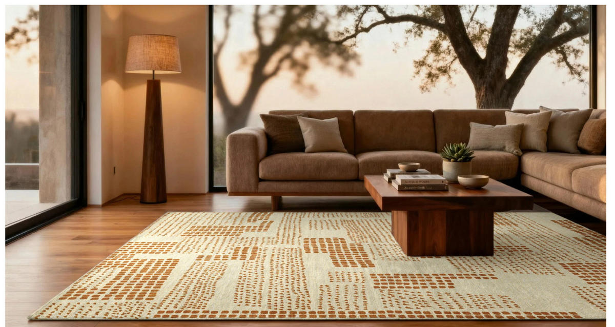 TEPPICH modern Flachgewebe TERRACE Beige 170 x 240 cm - Beige, Textil (170/240cm) - Novatrend