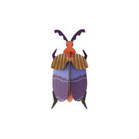 WANDDEKO Königin-Käfer 8/5 cm - Lila/Multicolor, Wellpappe (8/5/17cm) - KUNSTLOFT