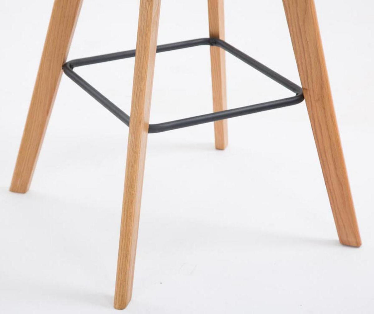 BARHOCKER 2er Set Stoff blau - Blau/Eukalyptusholzfarben, Holz/Textil (48/112/56cm) - CLP