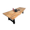 ESSTISCH POLLY - Beige/Schwarz, Holz/Metall (100/300/77cm) - SAM